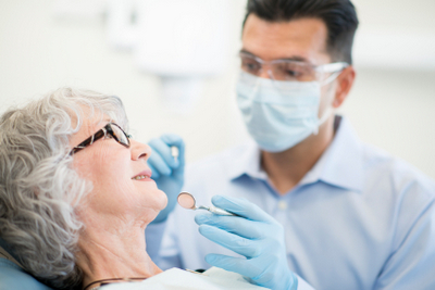 Older woman smiling at The Facial Center in Charleston, WV